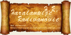 Haralampije Radivanović vizit kartica